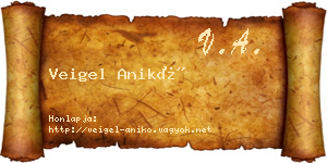Veigel Anikó névjegykártya